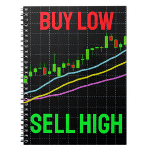 Stock Market Candlestick Chart Buy Low Sell High Notebook
