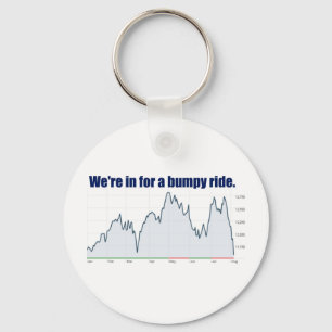 STOCK MARKET CHART BUMPY RIDE KEY RING
