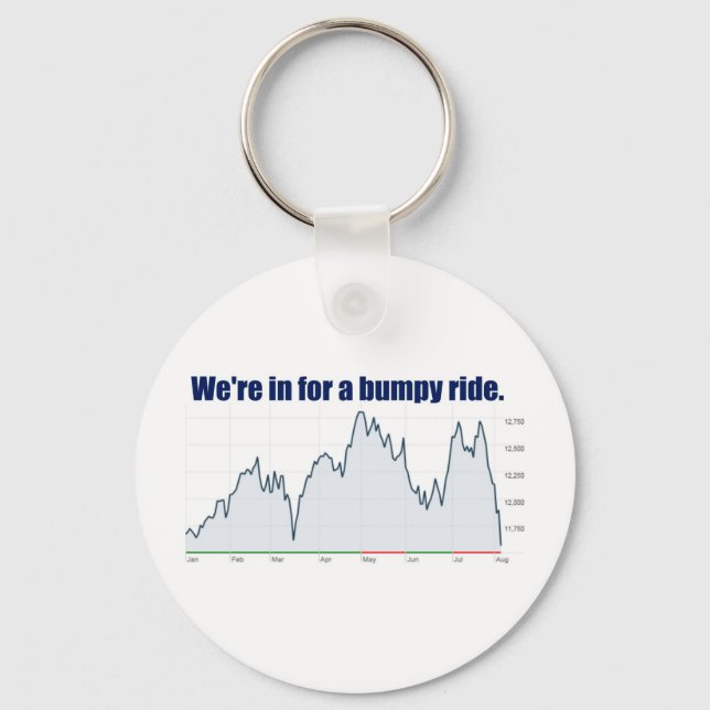 STOCK MARKET CHART BUMPY RIDE KEY RING (Front)