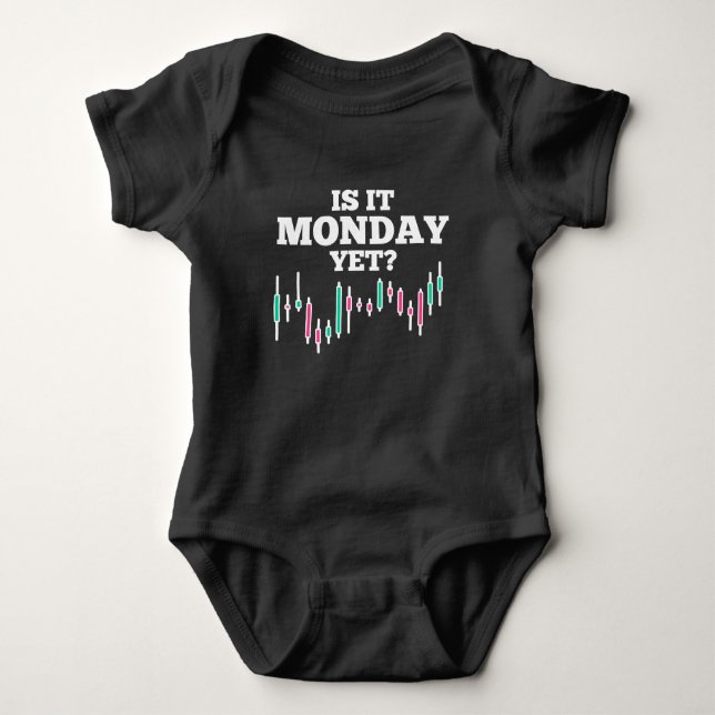 Stock Market Day Trading Humour Investor Baby Bodysuit (Front)