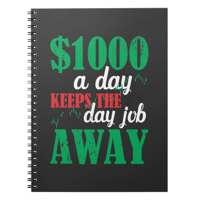 Stock Market Day Trading Trader Investor Joke Notebook (Front)