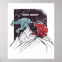 Stock Market Fight Bull vs Bear Trading