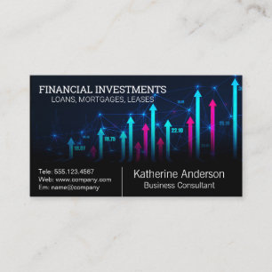 Stock Market Financial Graph  Business Card