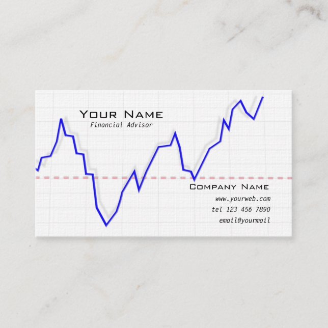 Stock market graph Business Card (Front)