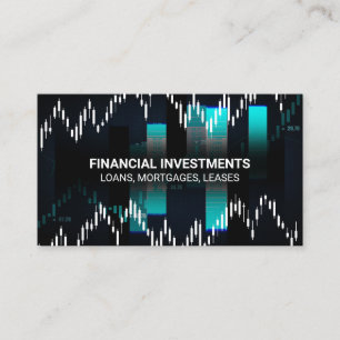 Stock Market Graph Candlesticks Business Card