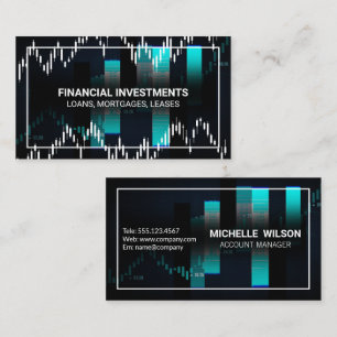 Stock Market Graph Candlesticks   Finance Business Card