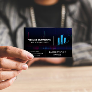 Stock Market Graph Finance Chart Business Card