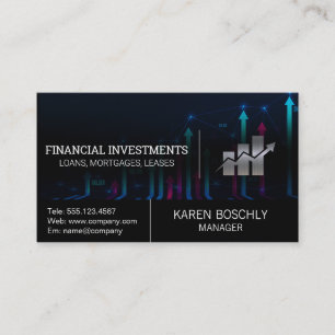 Stock Market Graph   Finance Logo Business Card