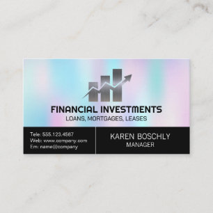 Stock Market Graph   Financial Logo Business Card