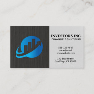 Stock Market Graph Logo   Financial  Business Card