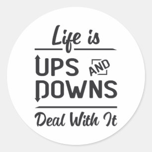 Stock Market Life Is Ups And Downs Trader Trading Classic Round Sticker