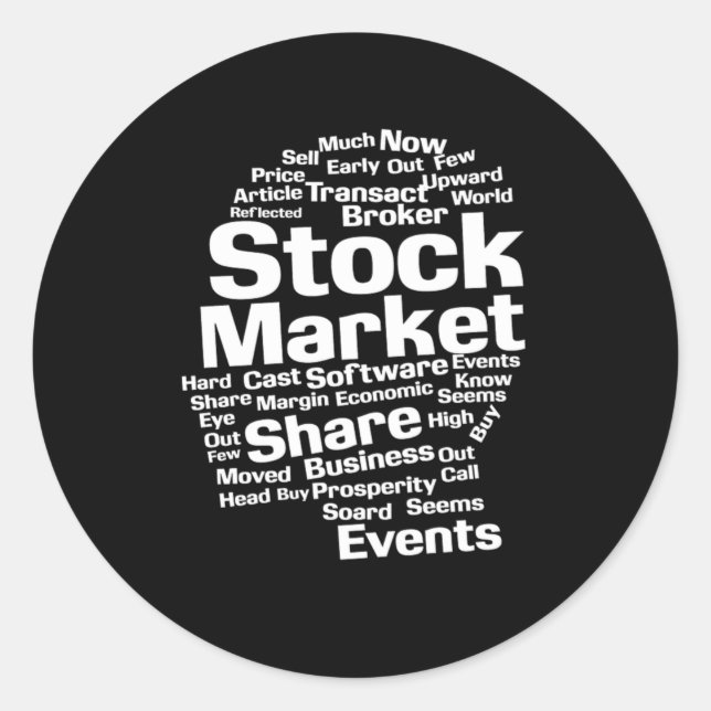 Stock Market Money Investor Gift Classic Round Sticker (Front)