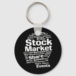 Stock Market Money Investor Gift Key Ring