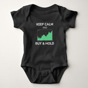 Stock Market Shares Keep Calm Buy And Hold Chart Baby Bodysuit
