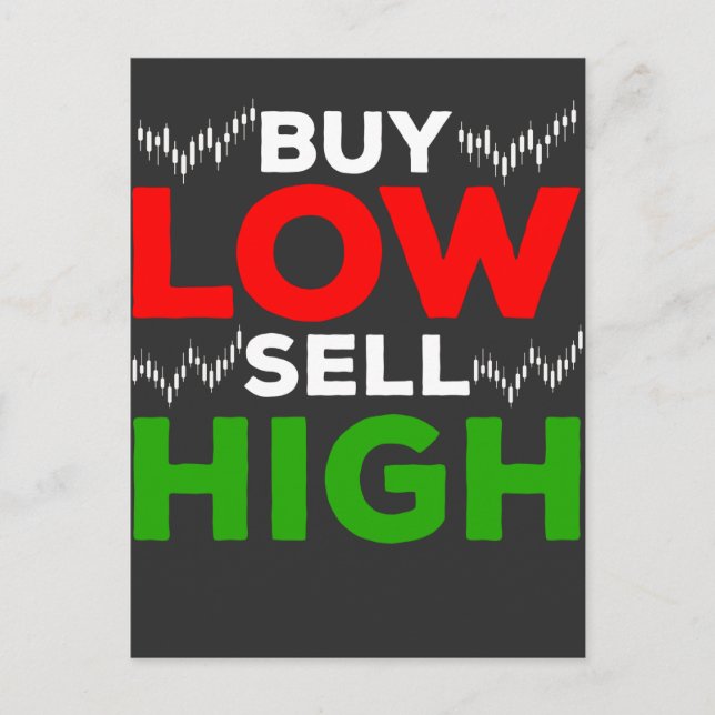 Stock Market Trading Forex Trader Buy Sell High Postcard (Front)