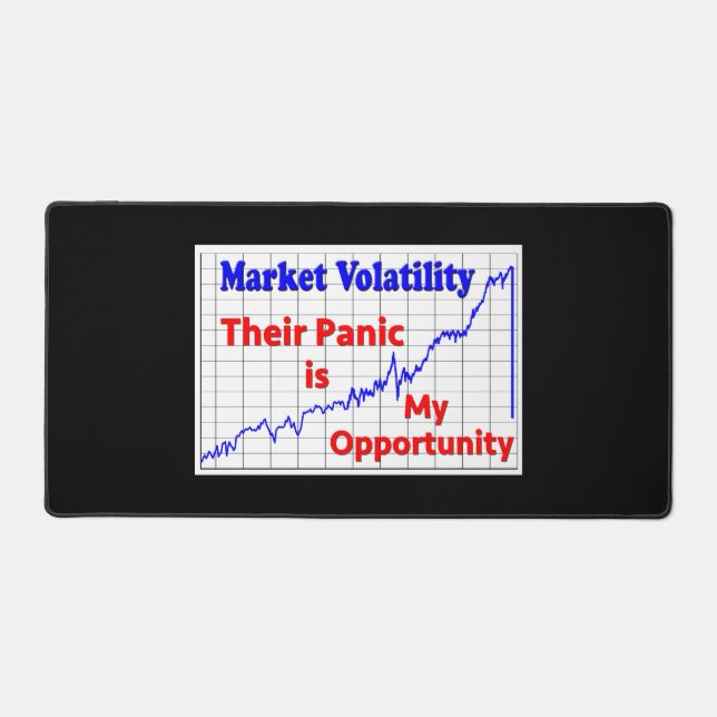 Stock Market Trading Panic Opportunity Desk Mat (Front)