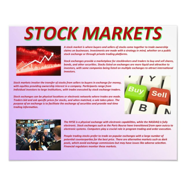Stock Markets Photo Print (Front)