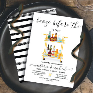 Stock the Bar Booze before the I Do's Shower Invit Invitation