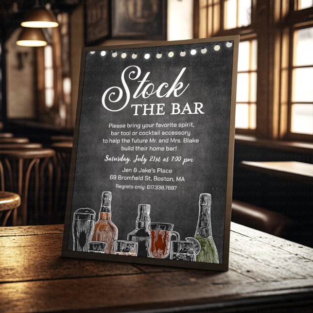 Stock the Bar Couples Coed Shower Invitation (Creator Uploaded)