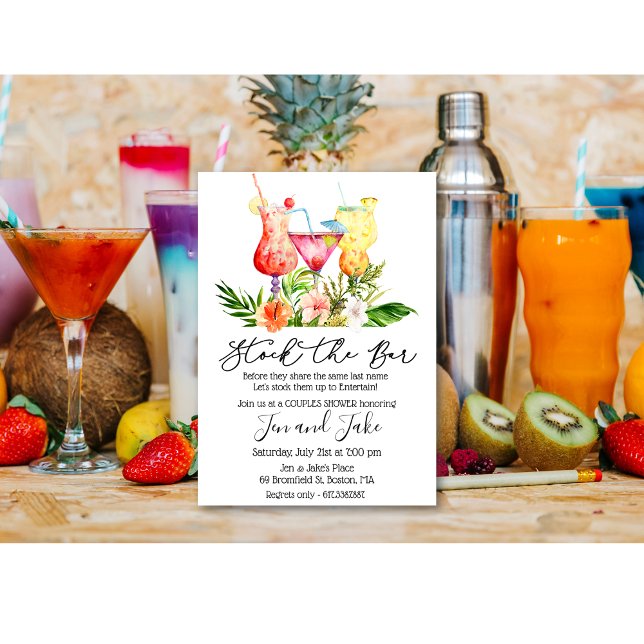 Stock the Bar Couples Coed Shower Invitation (Creator Uploaded)