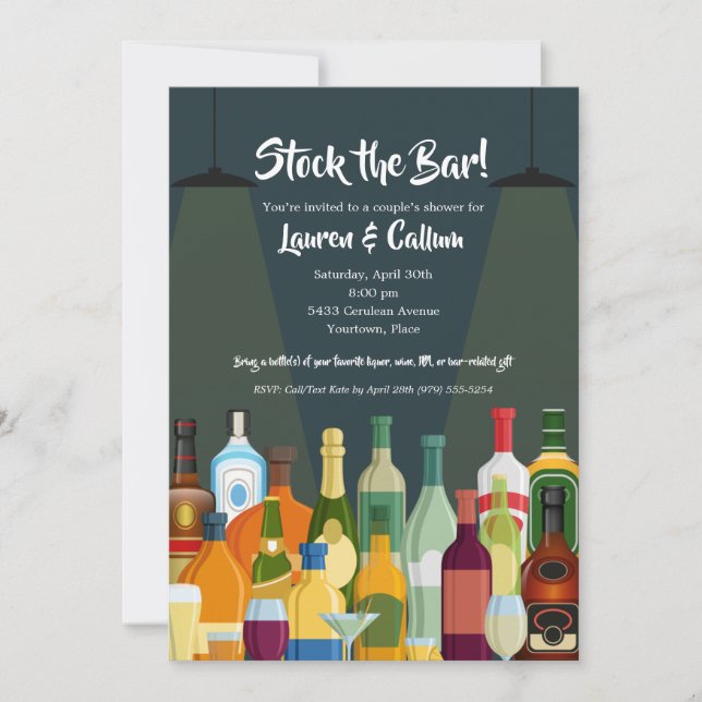 Stock the Bar Couple's Shower Housewarming Party Invitation (Front)