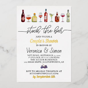 Stock the Bar Couple's Shower Invitation