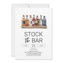 Stock The Bar Couples Shower Invitation
