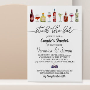 Stock the Bar Couple's Shower Invitation