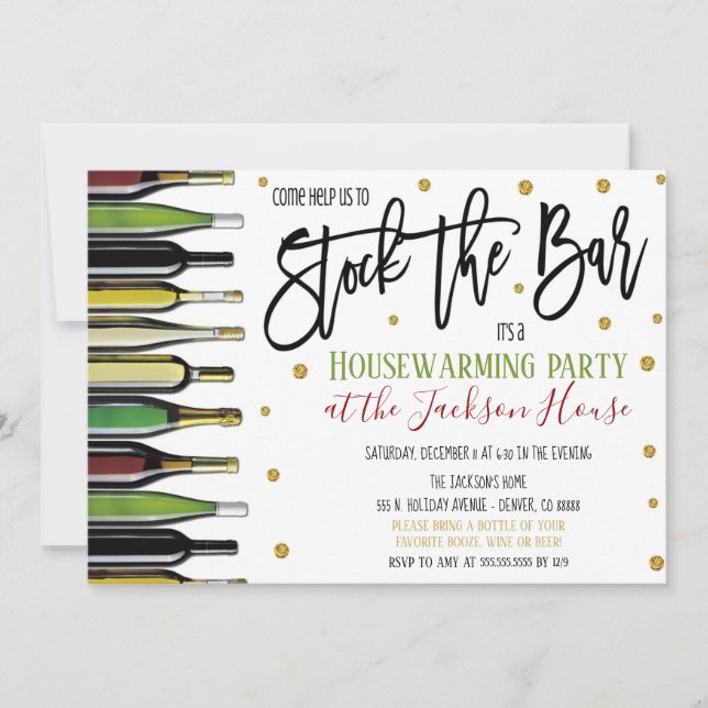 Stock the Bar Invitation (Front)