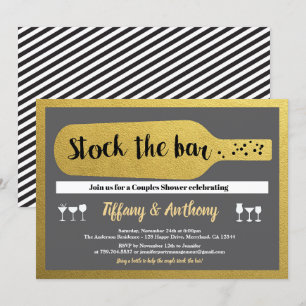 Stock the bar invitation couples shower invitation