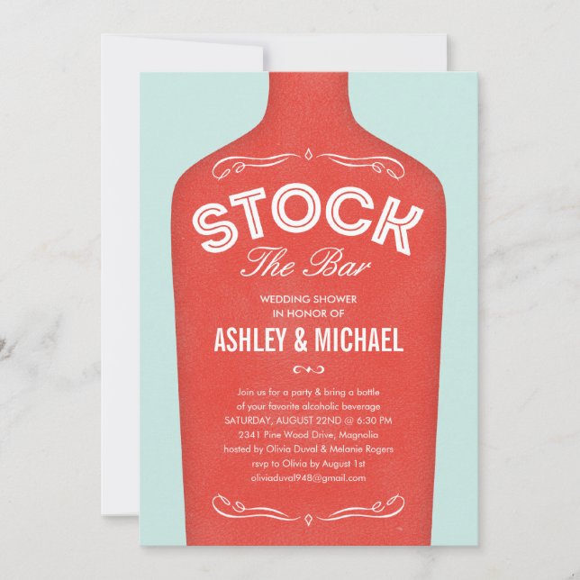 Stock the Bar Invitations (Front)