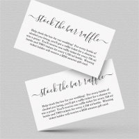 Stock the Bar Raffle Card Bridal Shower Invitation