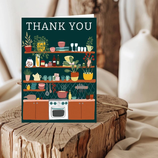 STOCK THE KITCHEN Bridal Shower CUSTOM Cute Thank You Card (STOCK THE KITCHEN Bridal Shower CUSTOM Cute Thank You Card
)