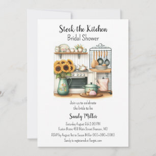 Stock The Kitchen Bridal Shower  Invitation