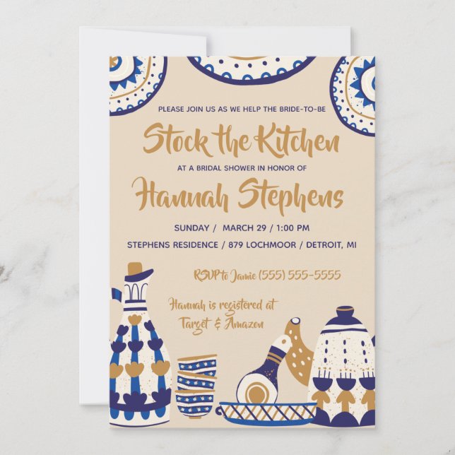 Stock the Kitchen Bridal Shower Invitation (Front)