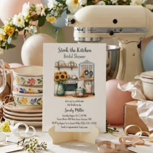 Stock The Kitchen Bridal Shower Invitation