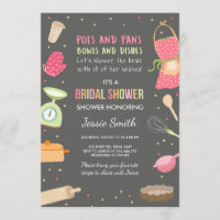 Stock the Kitchen Bridal Shower Invitation Cooking
