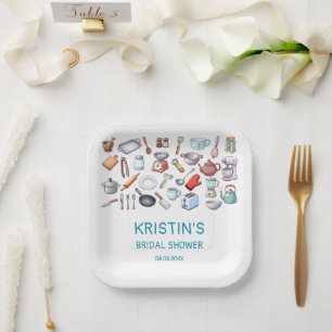 Stock the Kitchen Bridal Shower Kitchen Utensils  Paper Plate