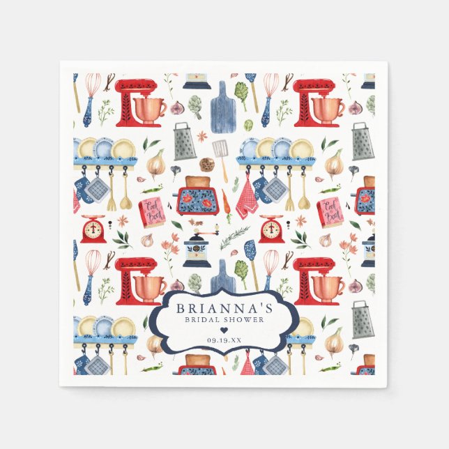 Stock the Kitchen Bridal Shower Personalised Napkin (Front)