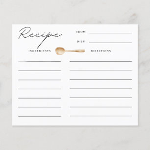 Stock the Kitchen Bridal Shower Recipe Card