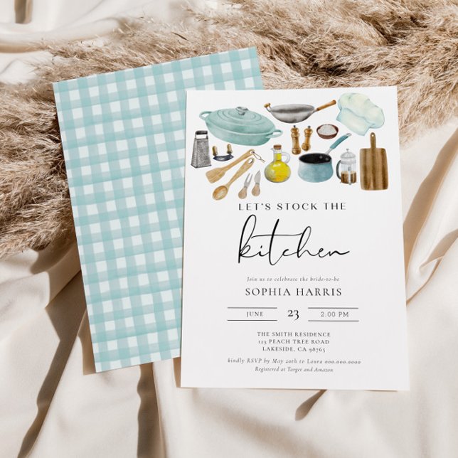 Stock The Kitchen Cooking Bridal Shower Invitation (Creator Uploaded)
