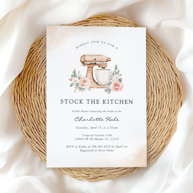 Stock the Kitchen Elegant Bridal Shower Invitation (Creator Uploaded)