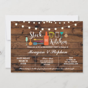 Stock The Kitchen Engagement Party Couples Shower Invitation