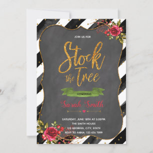 Stock the tree bridal shower invitation