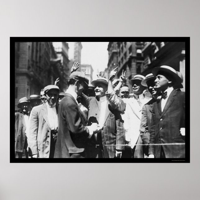Stock Traders NYC Curb Market 1916 Poster (Front)