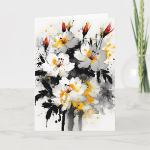 Stock - Watercolor flowers Card