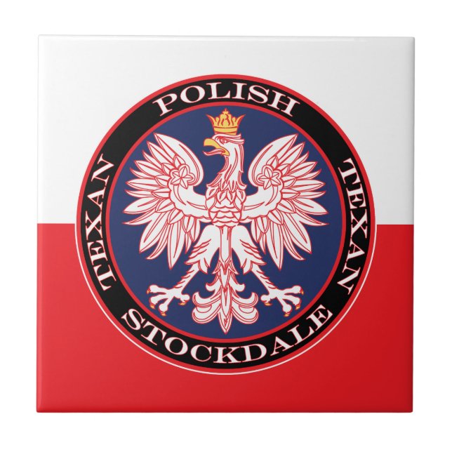 Stockdale Round Polish Texan Ceramic Tile (Front)