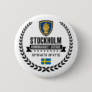 Stockholm 6 Cm Round Badge