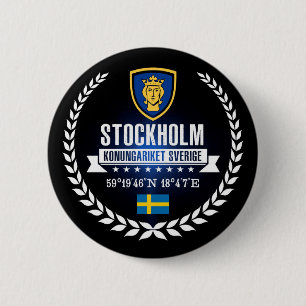 Stockholm 6 Cm Round Badge