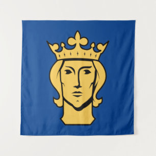 Stockholm city flag Sweden symbol Tapestry